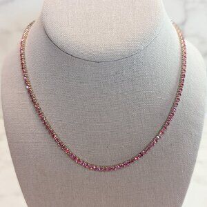 Elegant Pink Gemstone Necklace